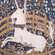 "Das gefangene Einhorn", Wandteppich (Replik), Original 1495-1505. 